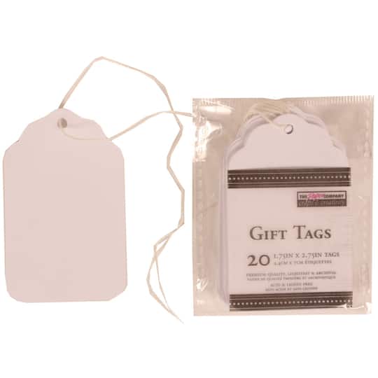 JAM Paper White Extra Small Gift Tags, 20ct.